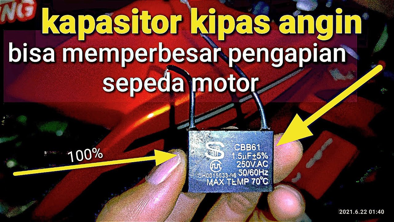 kapasitor kipas angin bisa memperbesar pengapian sepeda motor