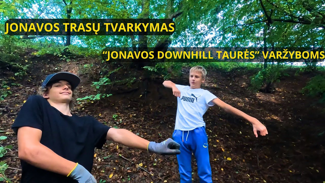 Jonavos downhill trasų tvarkymas prieš varžybas