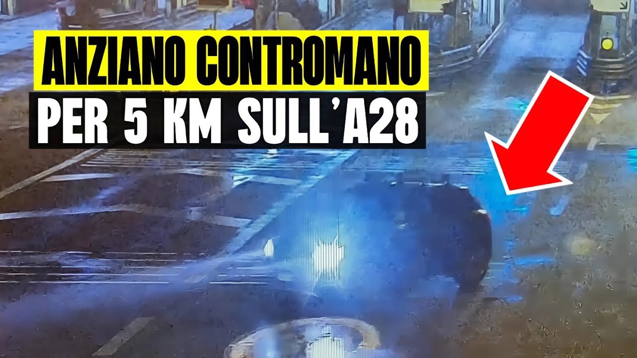 TERRORE SULL'A28: ANZIANO CONTROMANO PER 5 KM. AGENTE SALE SULL'AUTO E LA FERMA PRIMA DEL DRAMMA