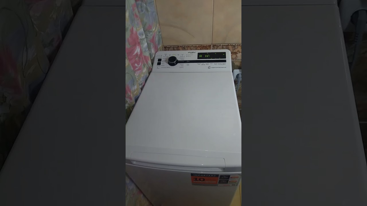 Стиральная машина с вертикальной загрузкой WHIRLPOOL TDLRB 7222BS UA Обзор