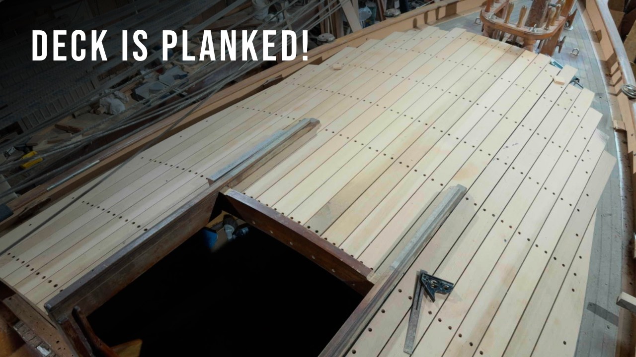 Finishing the Deck: Cedar Planking on Our 1907 Friendship Sloop Refit