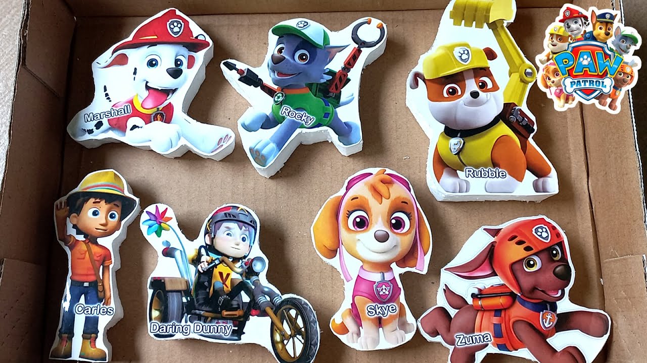 Satisfying ASMR Paw Patrol Marshall Rocky Rubble Skye Zuma Opening video #compilation