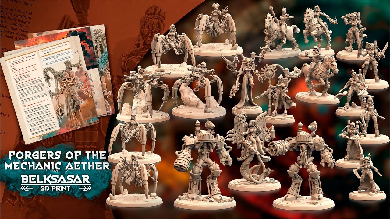Forgers of the Mechanic Aether #miniatures #dnd #boardgames #3dcharacter #dndminis