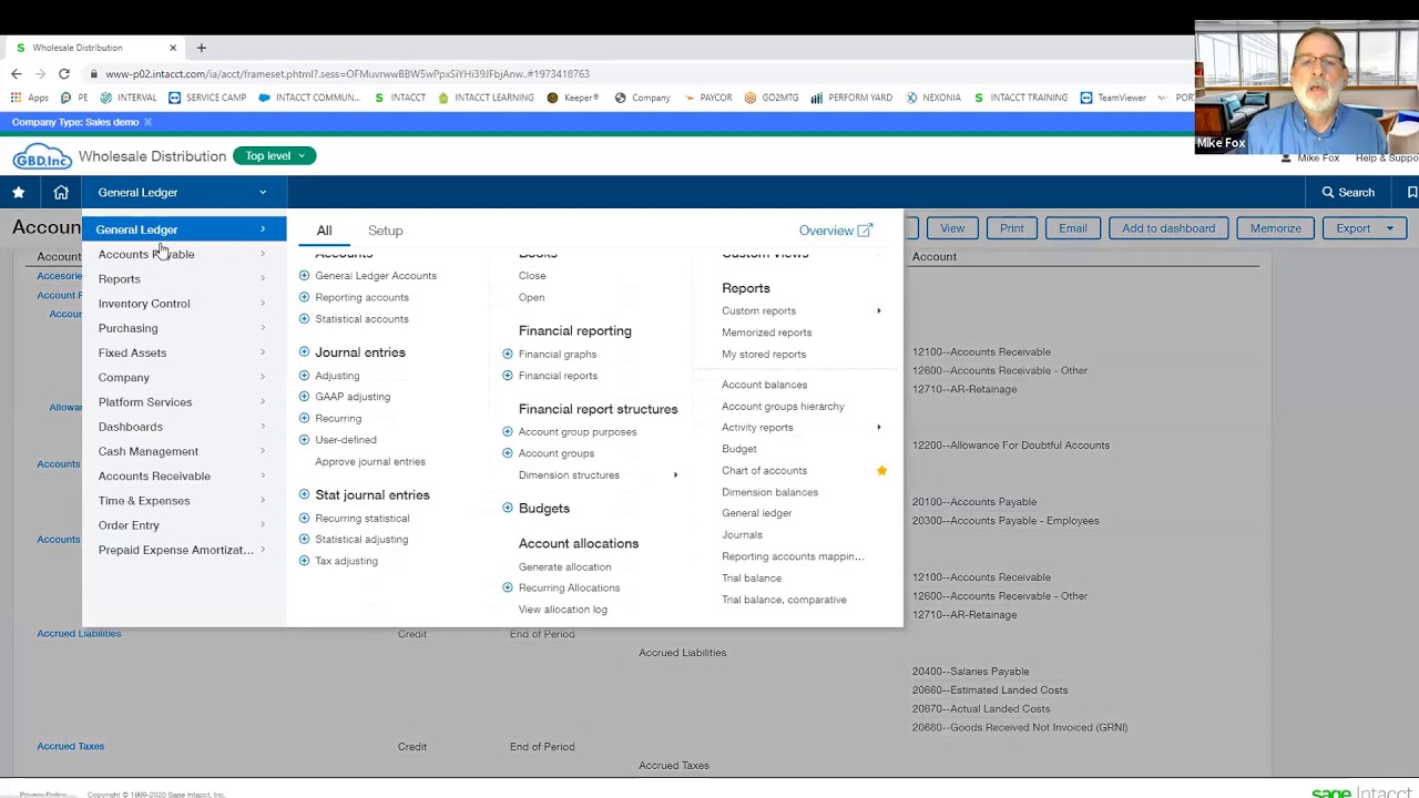 Sage Intacct Reports