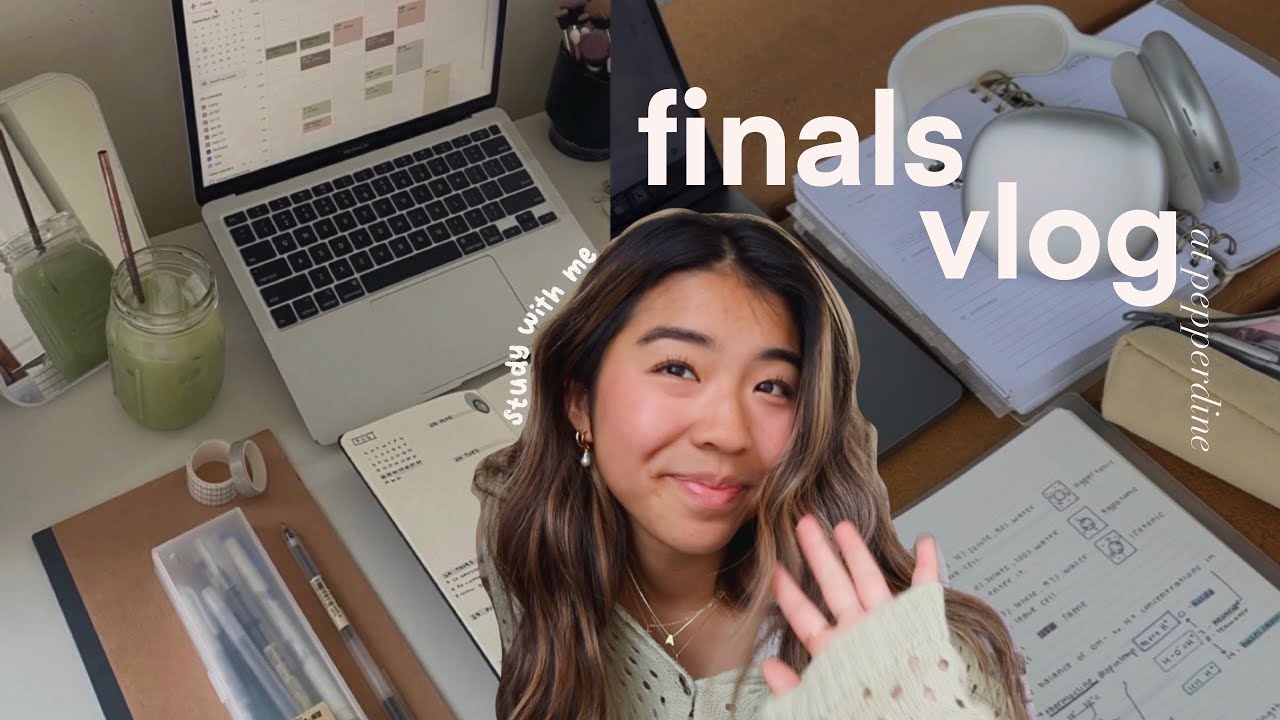 FINALS week vlog: LOTS of studying, graduation + cafes
