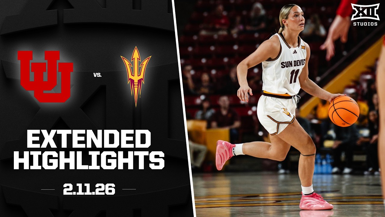 Utah vs. Arizona State Extended Highlights | 2025-26 Big 12 Women's Basketball