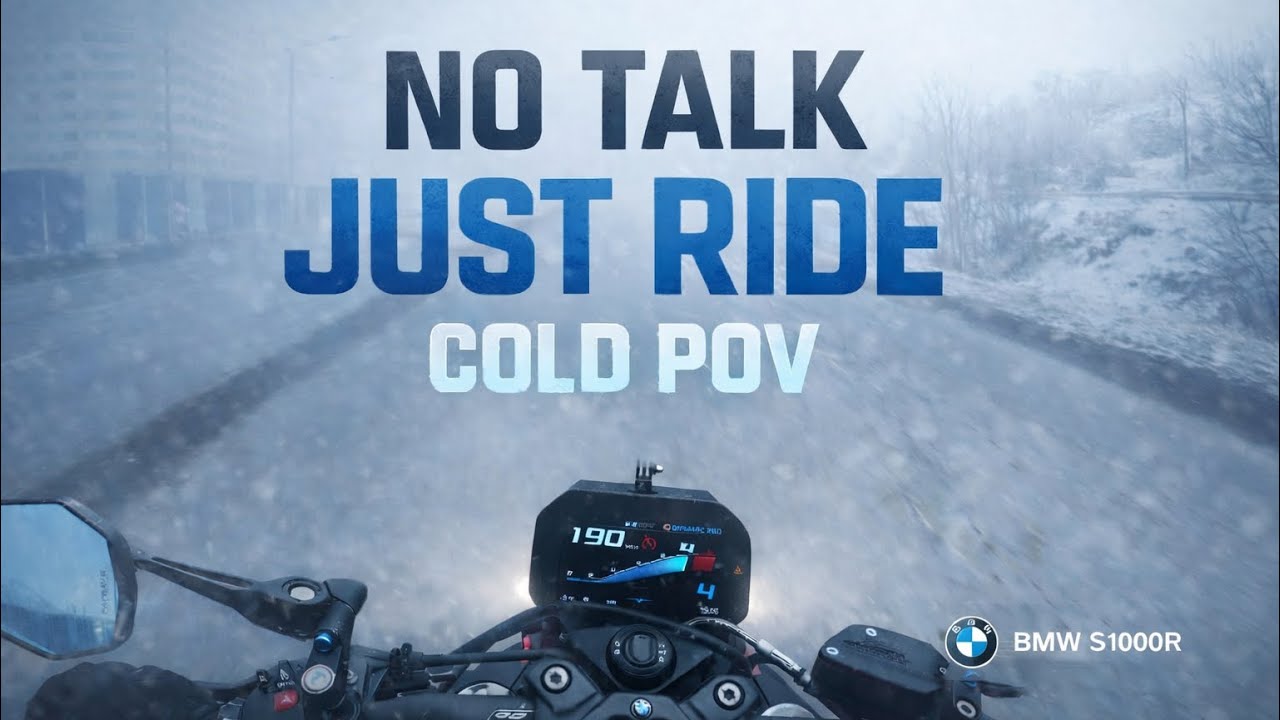 Frozen Evening POV Ride | BMW S1000R (Pure Engine Sound)