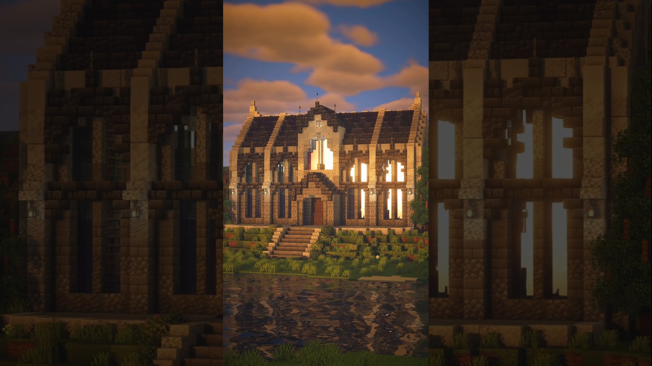 Let's Build a ✨️Gothic-Inspired Library✨️ in Minecraft! All vanilla with BSL shaders - no mods❤️