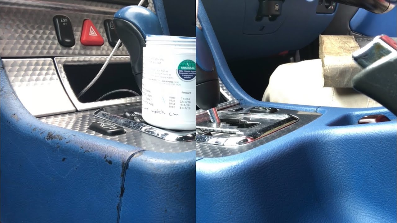 Mercedes interior paint touch up fix - SLK R170 Restoration Video 24