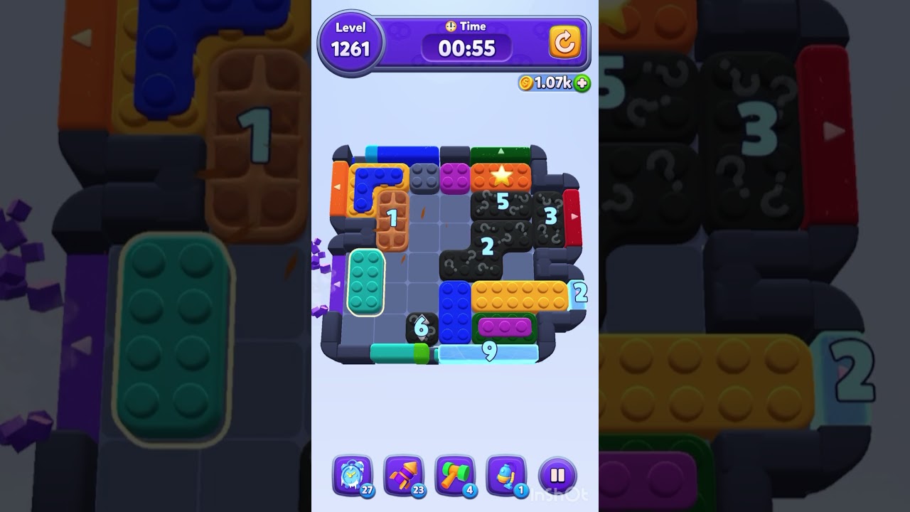 Color Block Jam Level 1261 &ndash; Full Puzzle Solution (No Boosters)
