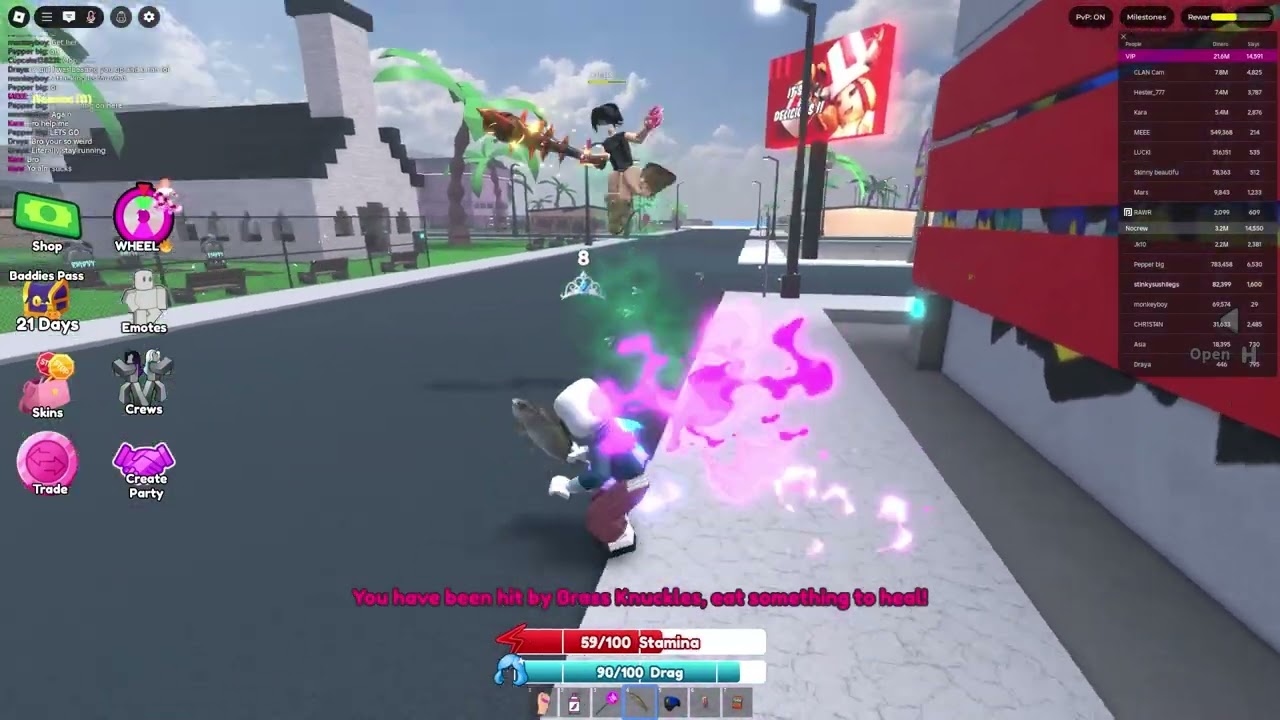 FIGHTING TWO DIFFERENT PEOPLE IN BADDIES