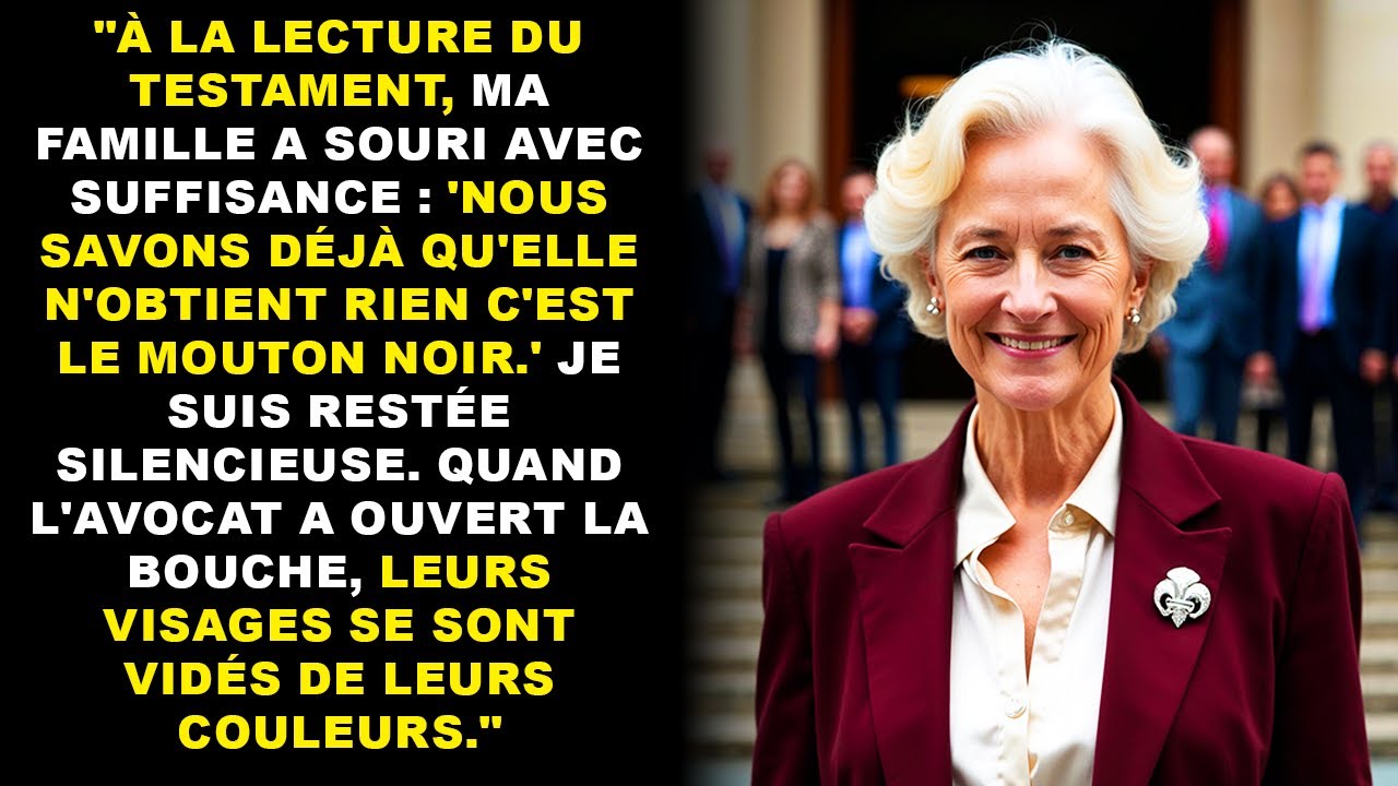 &Agrave; la lecture du testament, ma famille a souri avec suffisance : 'Nous savons d&eacute;j&agrave; qu'elle n'obtient