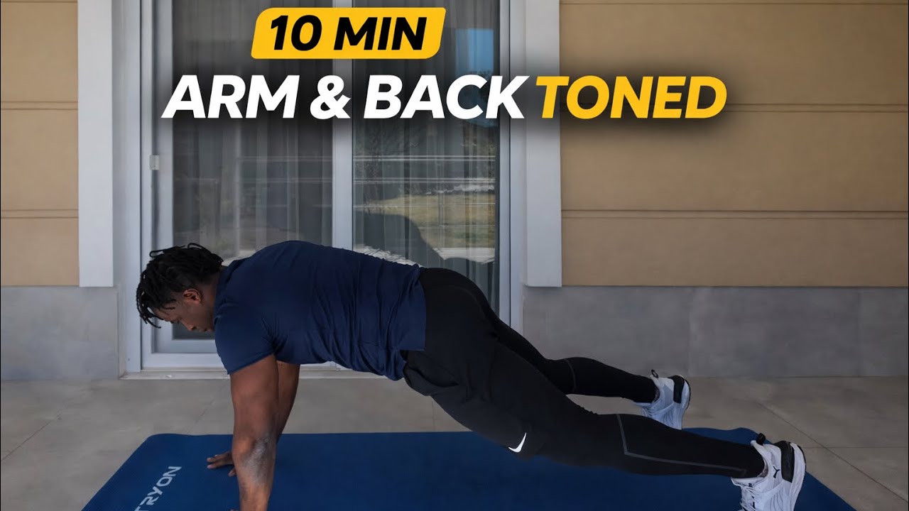 Slim Arms + Strong Back in 10 Minutes | Quick At-Home Workout