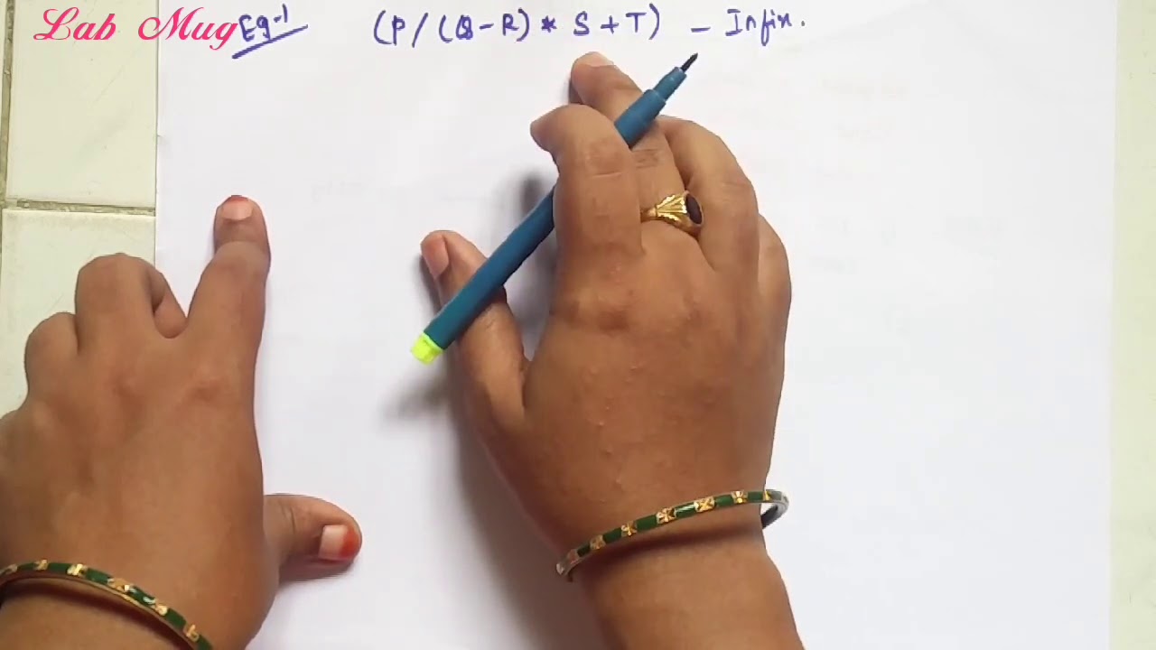 Infix to postfix expression in DS || 42 || DATA STRUCTURES IN TELUGU