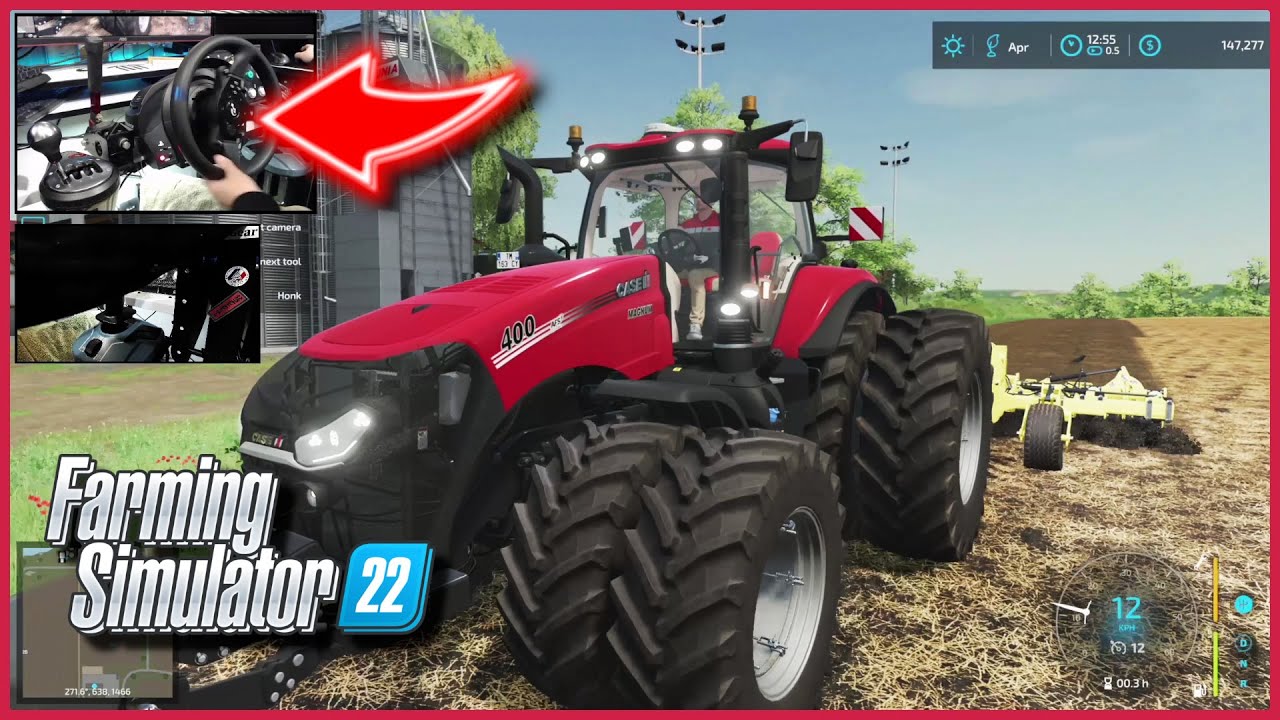 Case IH Magnum 400 FS22 Mulching & Sowing Oats Timelapse Wheel + Joystick Gameplay Thrustmaster T300