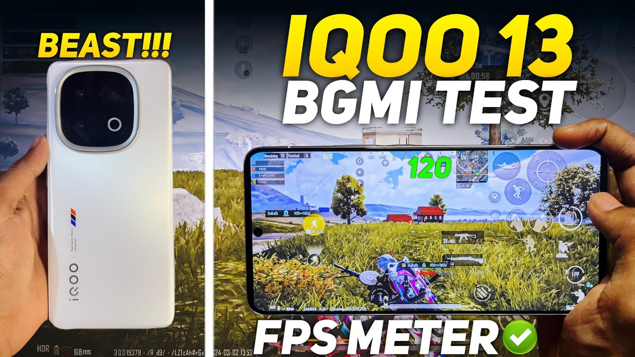 IQOO 13 BGMI TEST 120 FPS WITH FPS METER 🔥 BGMI GAMEPLAY | BEST GAMING PHONE UNDER 50000 RS