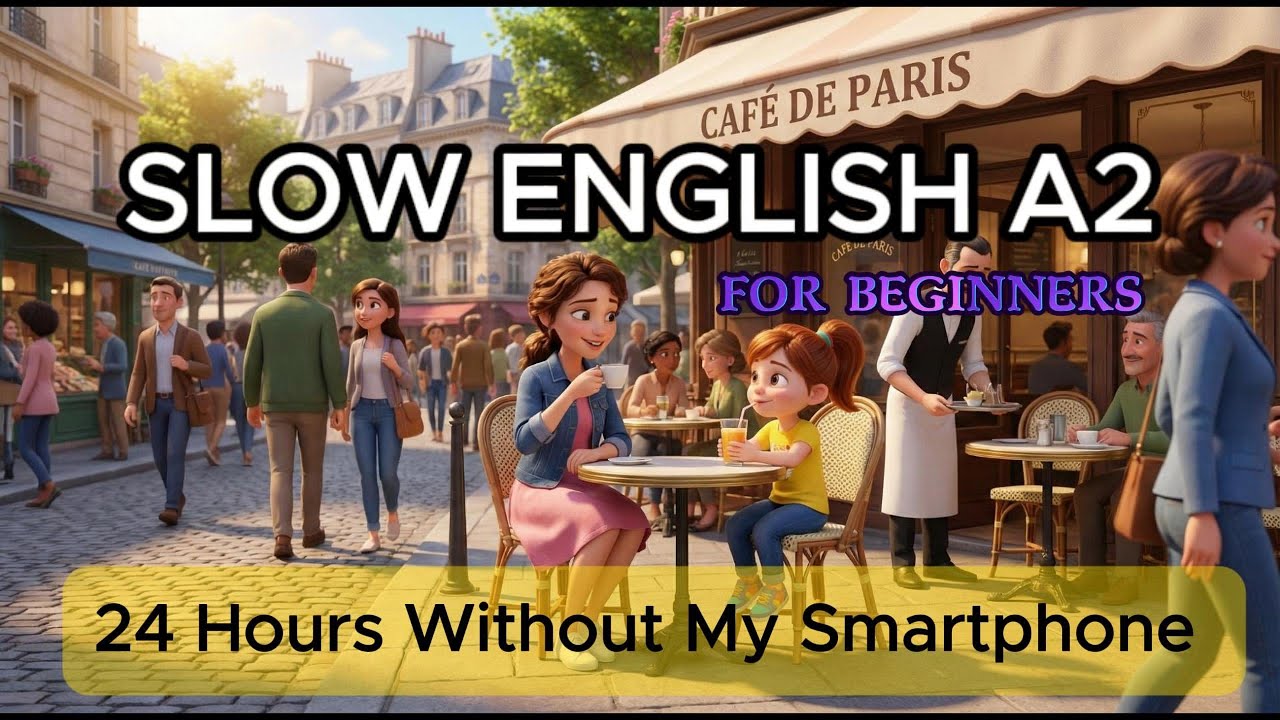 24 Hours Without My Smartphone | Easy English Story for Beginners (A2) | Slow English