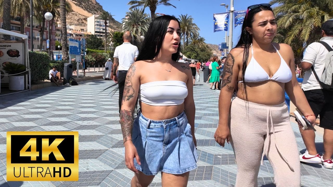 Alicante, Spain Walking Tour | Beautiful Beachside Walk in 4K