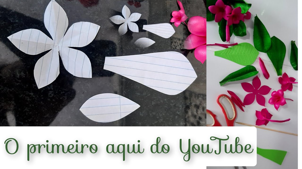 como fazer o molde da flor Jasmim do caribe. O primeiro  molde já postado aqui no youtube.