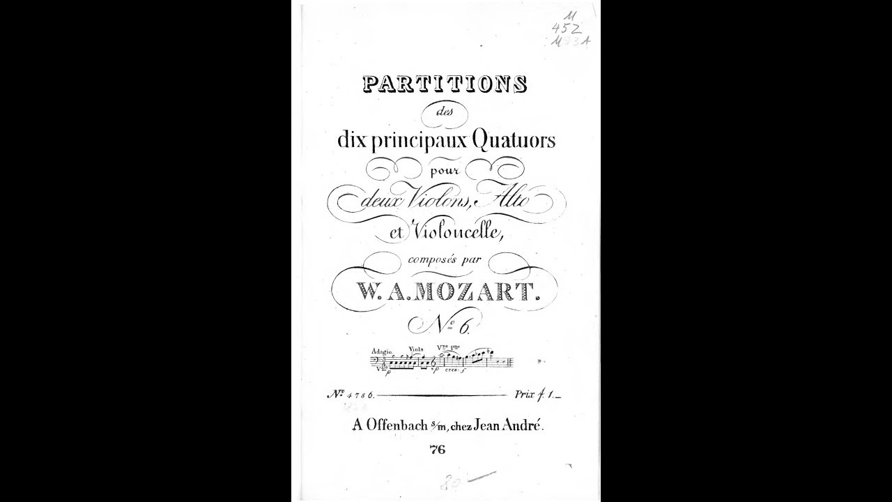 W.A. Mozart – Streichquartett n° 19, KV 465, „Dissonant”
