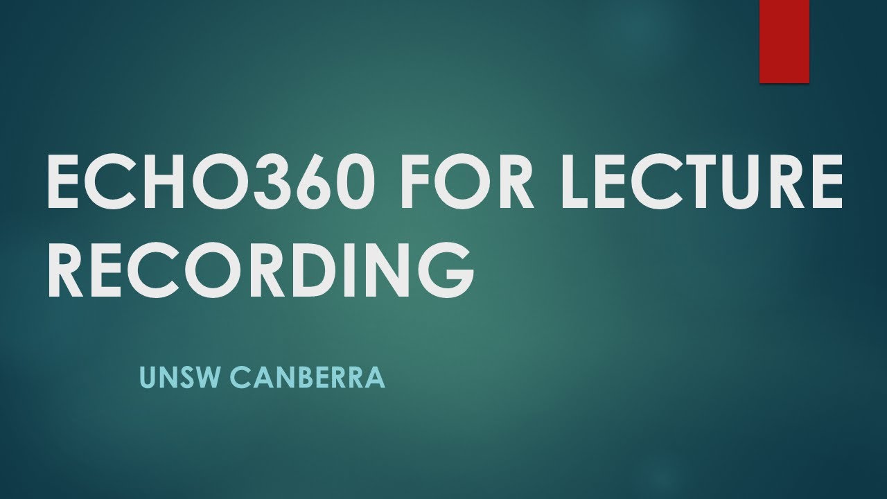 Echo360 Guide
