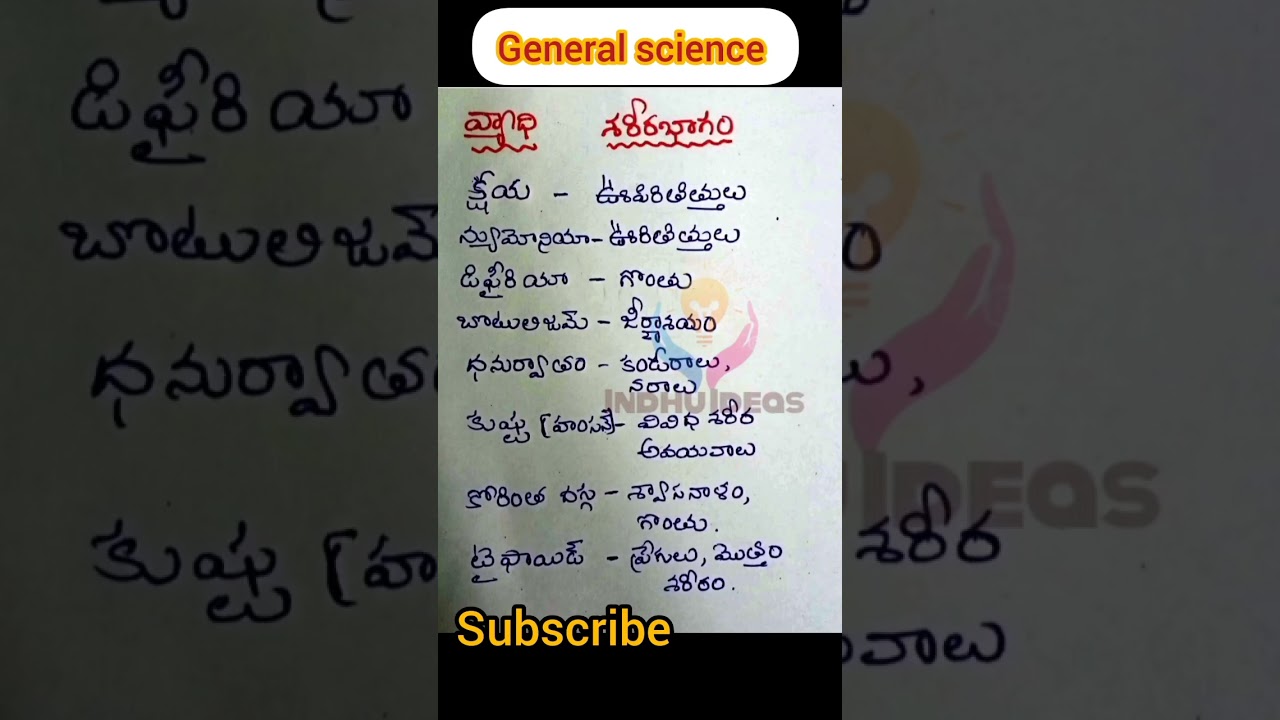 General Science Imp Bits For Competitive Exams