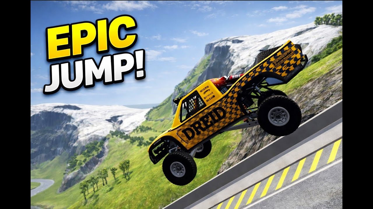 High Speed Jumping In Pool - BeamNG.drive