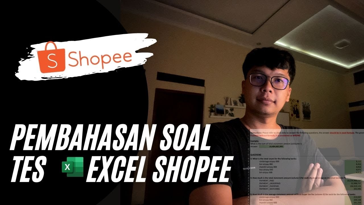 Pembahasan Soal Tes Excel Shopee (sebagai Analyst)