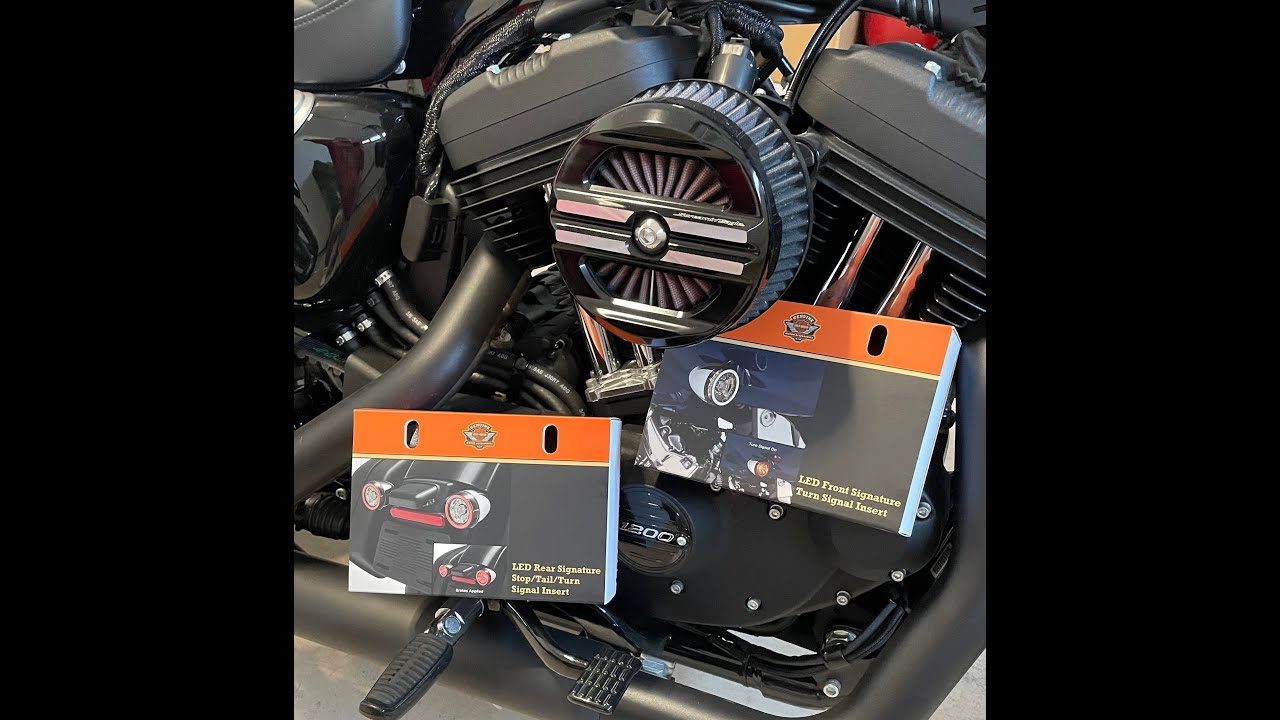 Harley Davidson Front and Rear LED Signature Turn Signal Insert Install