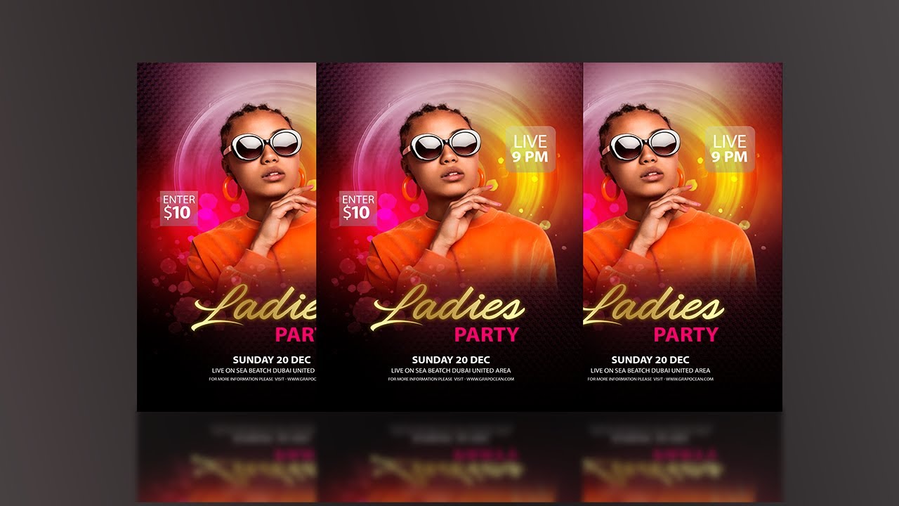 How To Design Nightclub Party Flyer - Photoshop Cc Tutorial