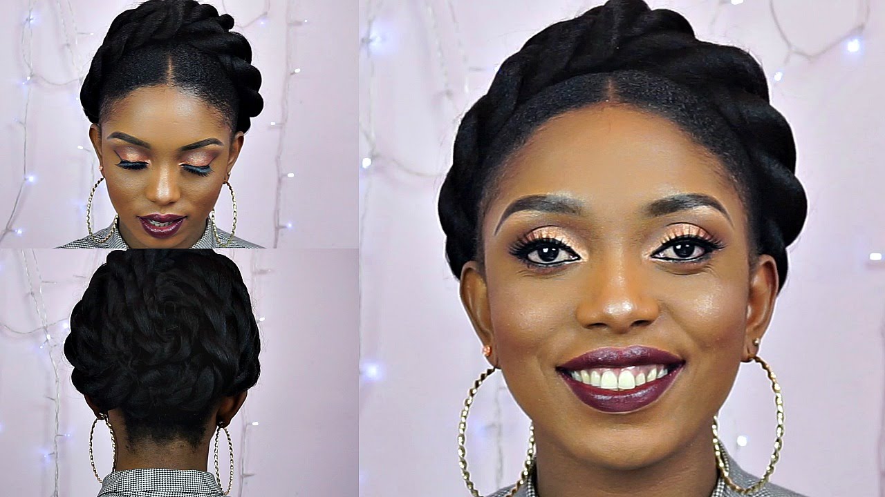 How To Jumbo Front Twist Bun Tutorial On Short Natural Hair
