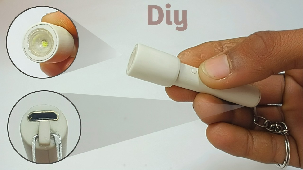 World's Smallest Super Flashlight | How To Make Mini Torch Light Using Pvc | mini torch light