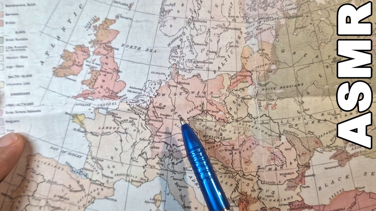 ASMR: European Ethnic Races Distribution Map in the Past Century | ASMR map + reading