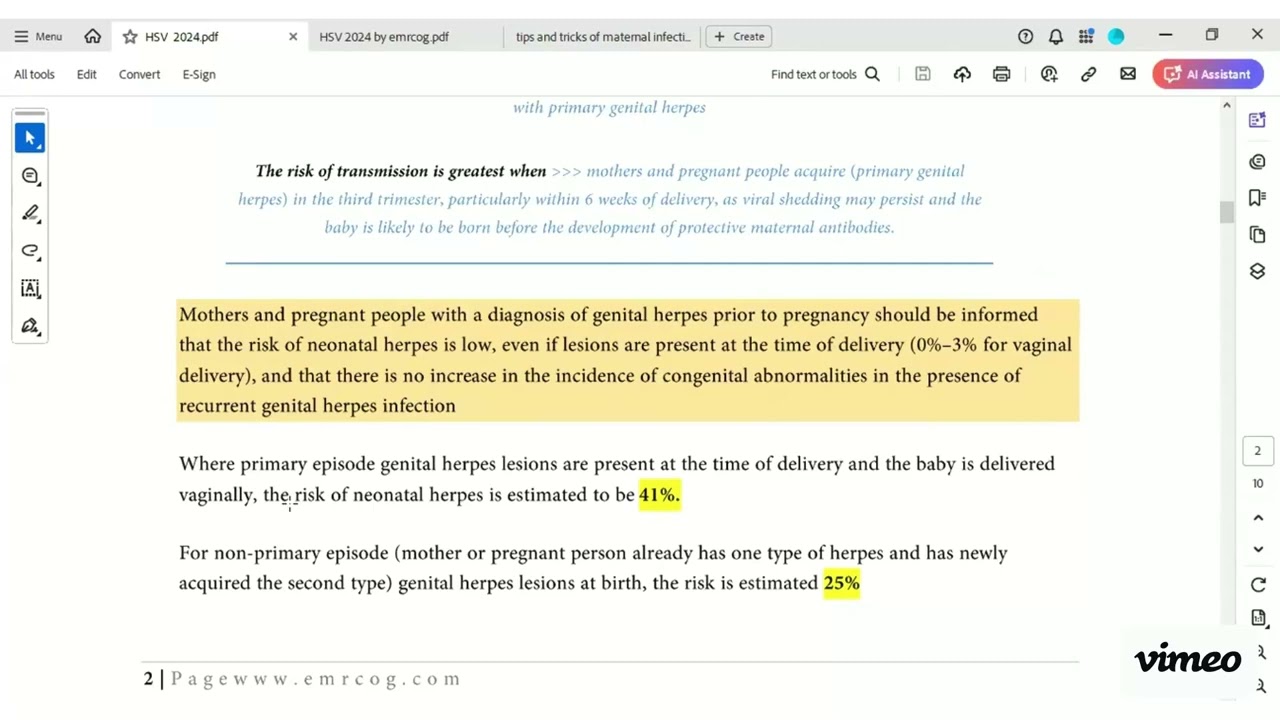 HSV in pregnancy 2024 update