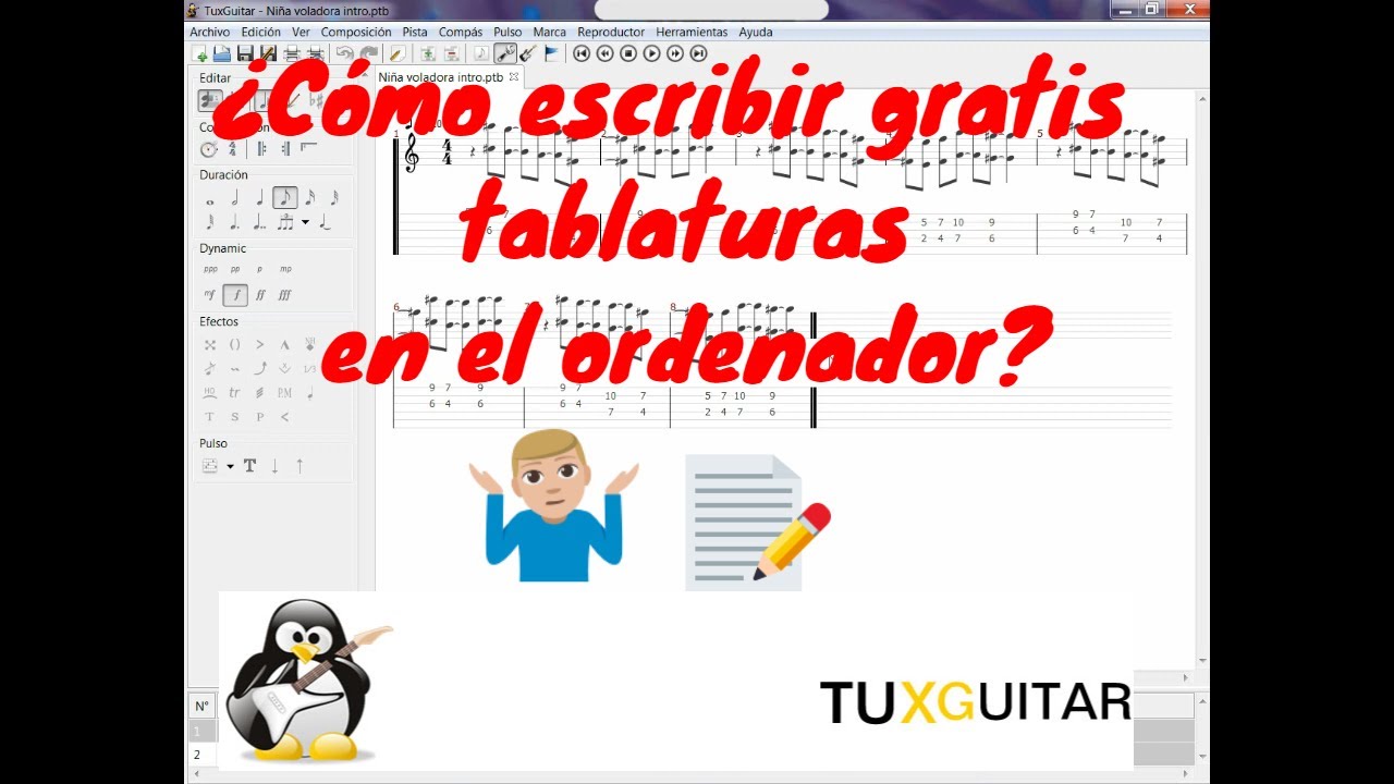 ¿Cómo leer y escribir tablaturas y partituras en el ordenador?
