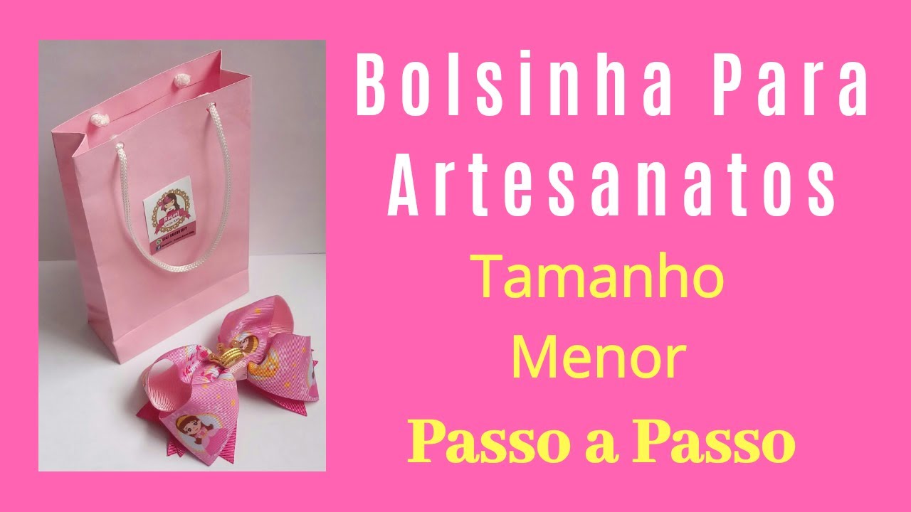 Bolsinha ECONÔMICA de papel A4 para laços e artesanatos tamanho pequeno/ A4 paper ECONOMIC bag