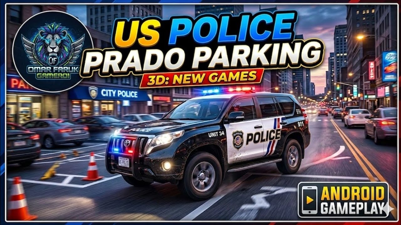 US Police Prado Parking 3D.NEW Games Video.🚗 Android Gameplay#gamingvideos