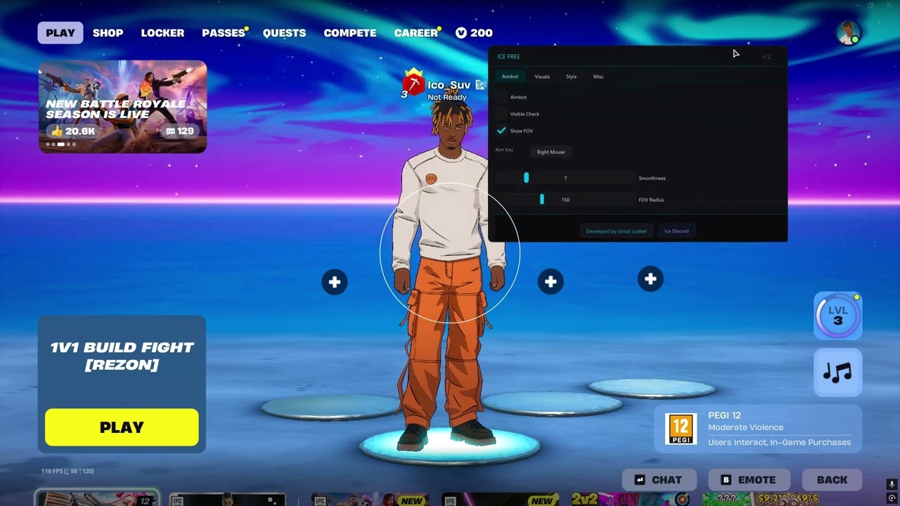 THE BEST FREE FORTNITE CHEAT ( ft. ICE REBORN )