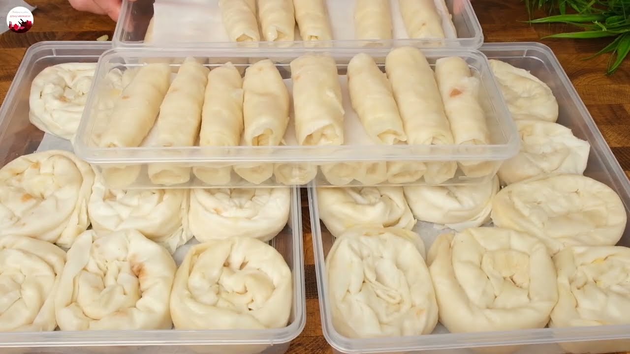 BENİM MEŞHUR 2 BUZLUK BÖREĞİM‼️Çıtır Çıtır Milföy Lezzetinde Sarma Ve Yumuşacık Gül Böreği🌱