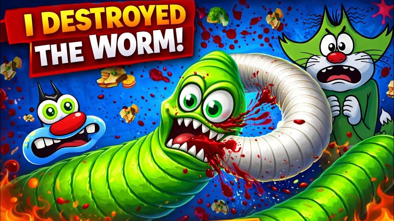 WormsZone.io Slither Snake Saamp Wala video 2024 oggy game 🤣 Hindi #119 