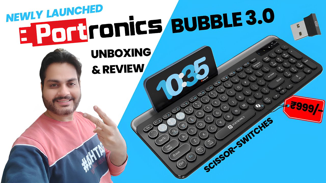 BEST Budget Multi-Device Full-Size Wireless Keyboard? ⌨️🤩 Portronics Bubble 3.0