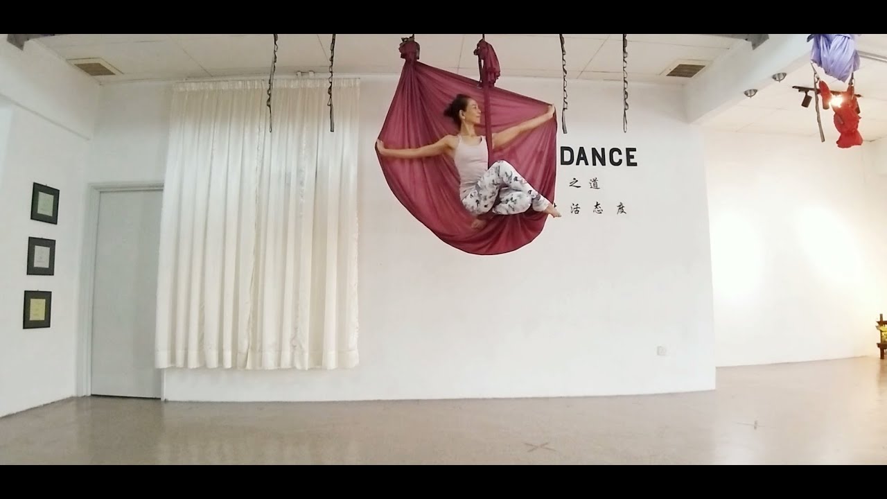 Aerial yoga aerial dance 空中瑜伽  空瑜舞韵 鸽子花式串连 孔雀开屏