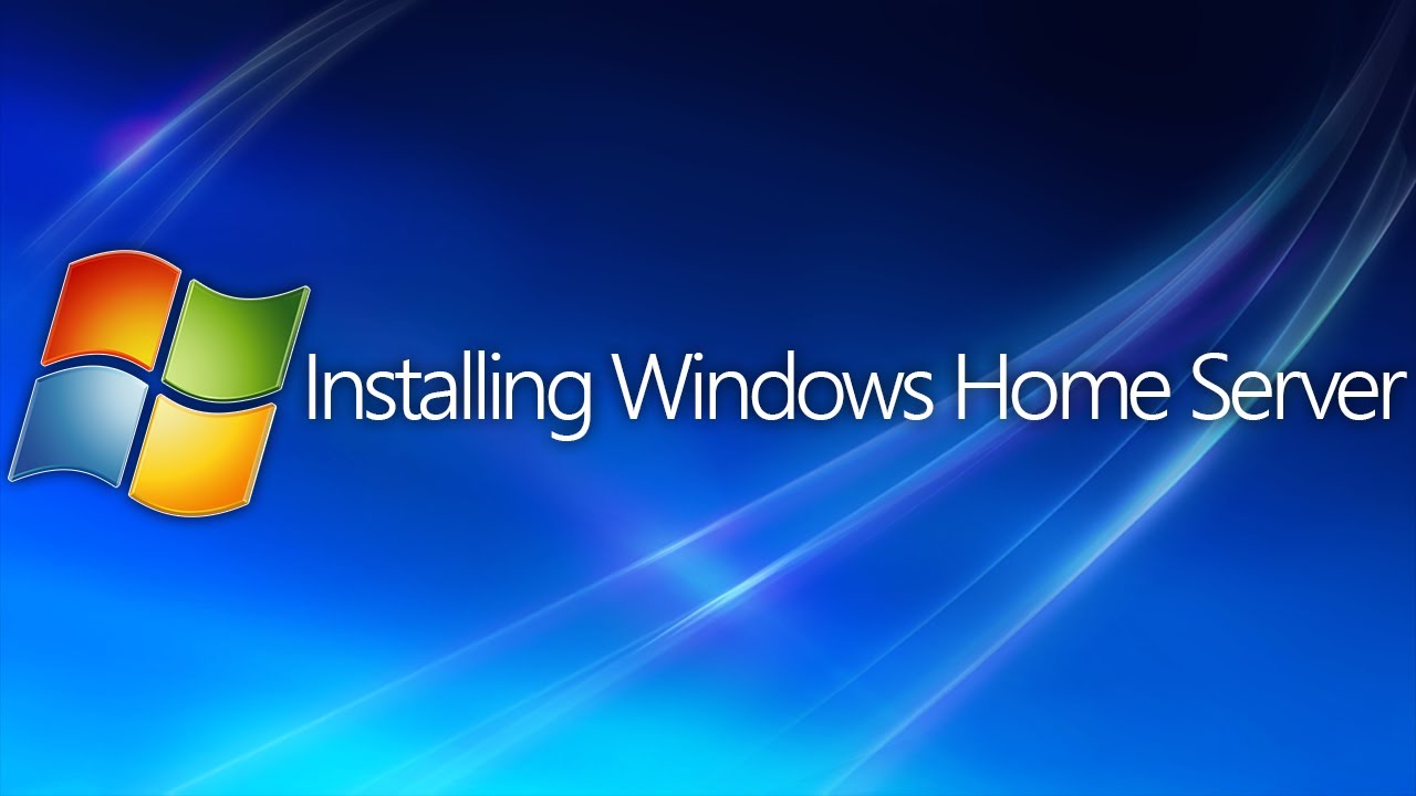 Installing Windows Home Server