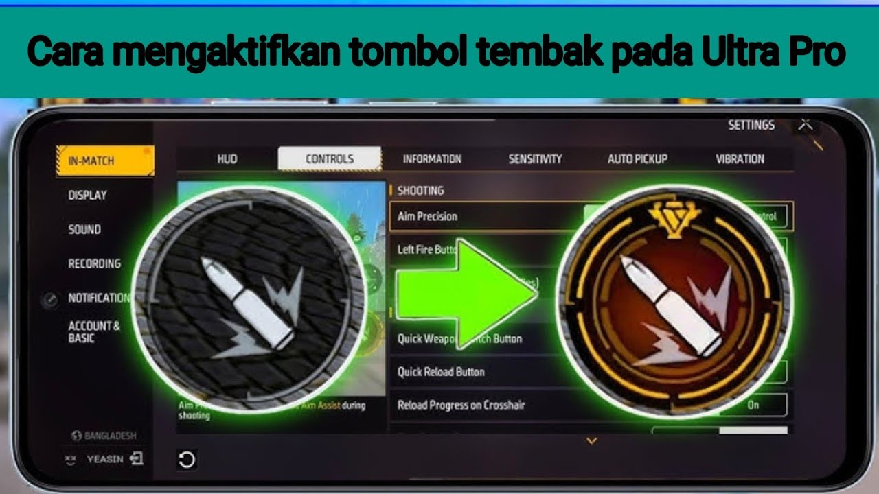Cara Mengubah Warna Tombol Tembak di Free Fire (Update Terbaru 2025) | Panduan Pengaturan Emas