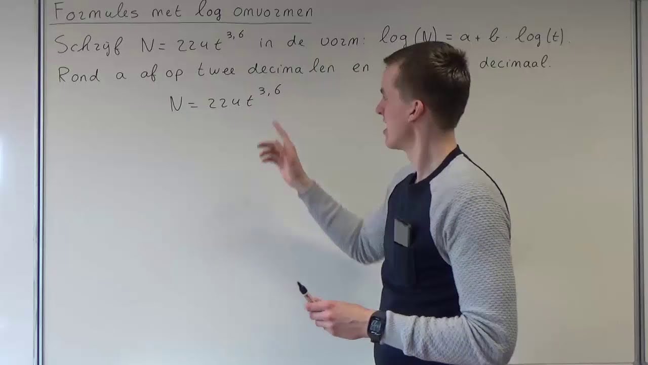 Formules met log omvormen (VWO wiskunde A)