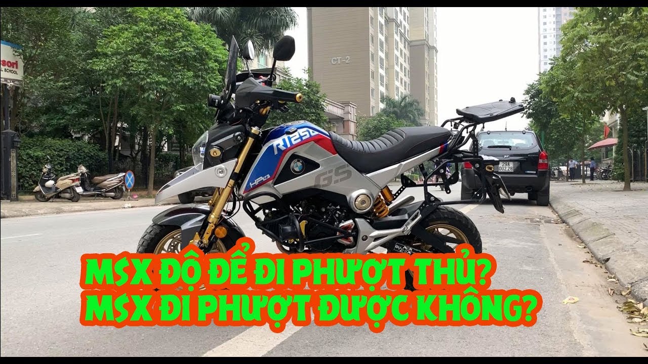 MSX 125 đi phượt Độ thành BMW 1250GS ở Việt Nam ( GROM 125 build bmw 1250GS Adventure At VietNam)