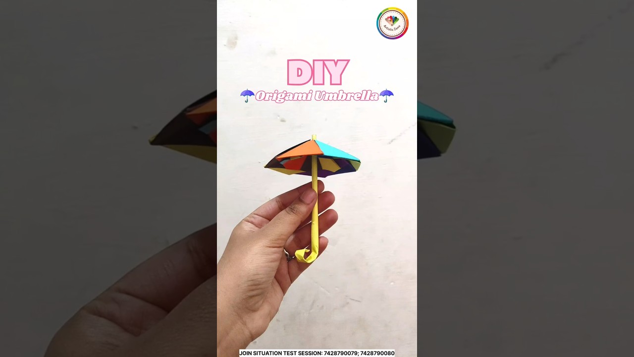 DIY ORIGAMI UMBRELLA⛱️| NIFT SITUATION TEST | NID STUDIO TEST PREPARATION | MODEL MAKING |7428790079