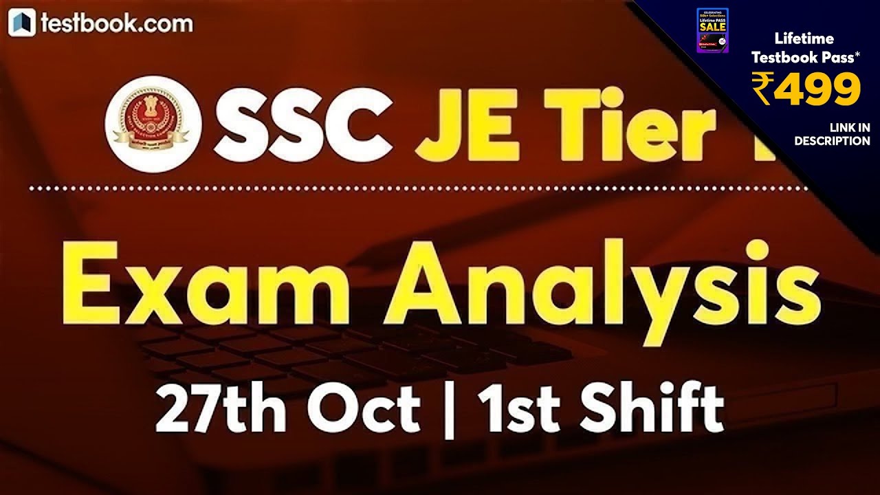 SSC JE Exam Analysis 2020 | 27th October 1st Shift | SSC JE Tier 1 Exam Review + Questions Asked