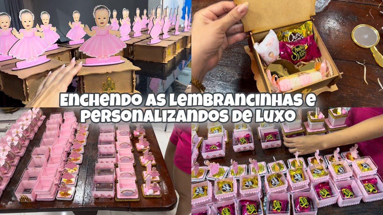 ENCHENDO TODAS LEMBRANCINHAS DE MESA E PERSONALIZANDOS DE LUXO