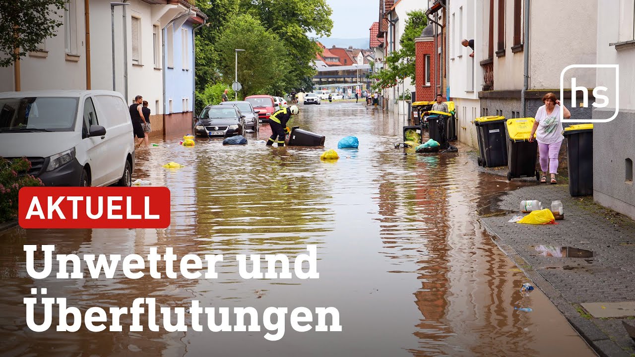 Schweres Unwetter sorgt in Osthessen für Überflutungen | hessenschau